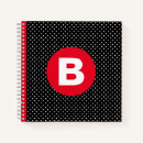 Search for polka dot notebooks Black and white