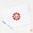 Search for red initial stickers Elegant