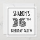 Search for 36th birthday invitations 36 years old