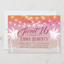 Search for palm tree string lights invitations Tropical