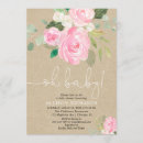 Search for rustic baby girl shower invitations Kraft