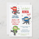 Search for girl ninja birthday invitations Samurai