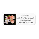 Search for blush floral return address labels Rose gold
