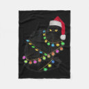 Search for christmas black cat blankets Santa