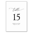 Search for black and white table cards Calligraphy script