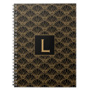 Search for black gold art deco notebooks Gatsby