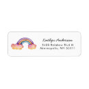 Search for rainbow return address labels Baby shower