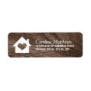Search for wood heart return address labels Brown