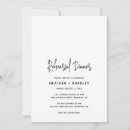 Search for white rehearsal dinner invitations Simple