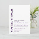 Search for purple and white wedding invitations Contemporary