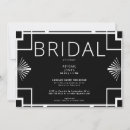 Search for art deco bridal shower invitations Black