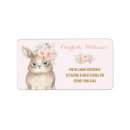 Search for rabbit return address labels Watercolor