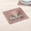 Search for rose gold glitter coasters Monogrammed
