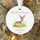 Search for fawn deer christmas tree decorations Reindeer