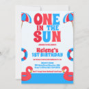Search for one in the sun birthday invitations Baby girl