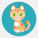 Search for orange tabby cat stickers Kitty