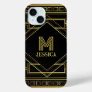 Search for gold art deco iphone cases Black and gold