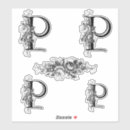 Search for antique letter stickers Initial