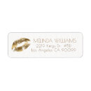 Search for gold lips return address labels Elegant