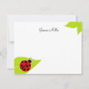 Search for ladybug note cards Red