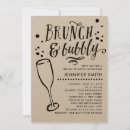 Search for bubbles and brunch bridal shower invitations Black