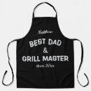 Search for fathers day grilling aprons Black and white
