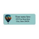 Search for hot air balloon return address labels Cute