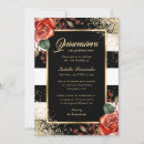 Search for red rose quinceanera invitations Gold