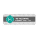 Search for teal and grey return address labels Cute
