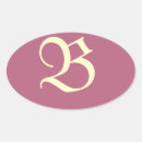Search for initials oval stickers Monogrammed