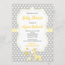 Search for yellow and grey baby shower invitations For her