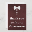 Search for groomsmen thank you cards Modern