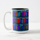 Search for book shelves mugs Library