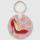 Search for high heeled shoes key rings Red