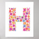 Search for floral letter posters Initial