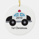 Search for police car christmas tree decorations Cop