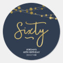 Search for elegant 60th birthday stickers Sixty