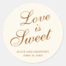 Search for love is sweet wedding stickers Simple