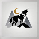 Search for wolf howling at moon posters Silhouette