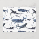 Search for whale pattern postcards Nautical