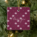 Search for lips christmas tree decorations Kisses