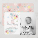 Search for some bunny birthday invitations Floral