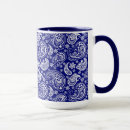 Search for blue white floral mugs Elegant