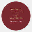 Search for burgundy and gold wedding stickers Calligraphy