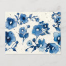 Search for blue floral pattern postcards Garden