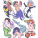 Search for mermaid and sea creatures stickers Beach