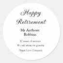 Search for years of service stickers Happy retirement