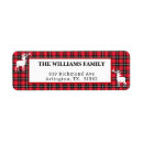 Search for red black plaid return address labels Rustic