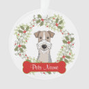 Search for wire fox terrier christmas tree decorations Puppy