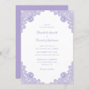 Search for lavender lace wedding invitations Elegant